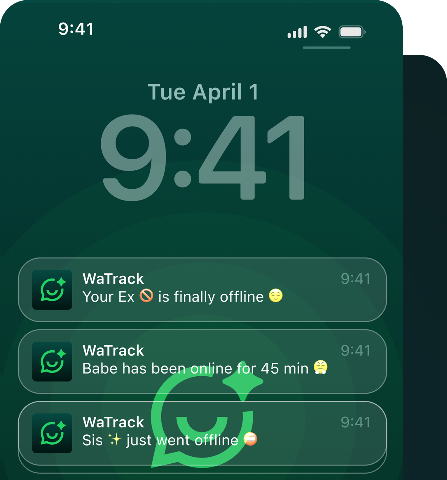 Track online activity easily with WaTrack's intuitive home screen.